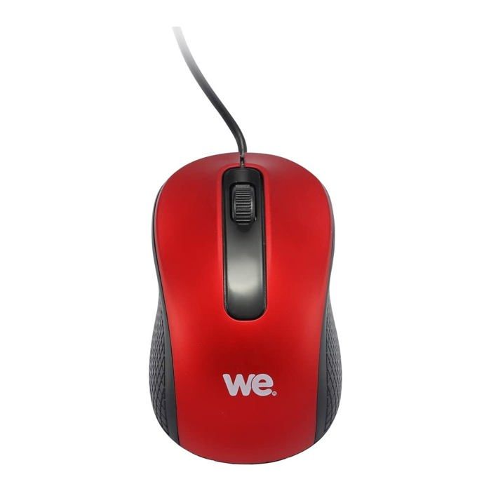Souris filaire WE rouge finition métallique Rouge