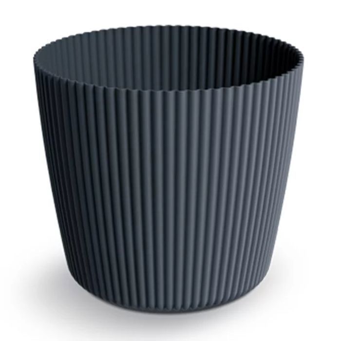 Vaso Rotondo Prosperplast Splofy – Effetto Maglia 28,2L – Antracite 39x33cm - 4