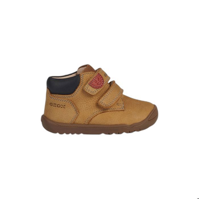 Geox Geox Macchia - Baskets bébé garçon marron scratch semelle flexible Flexy System
