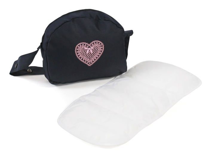 Bayer Chic Sac à Langer Licorne – Pour Poupée – Matelas Lavable – Boutons-pression Pour Poussette – 27x9x22 Cm