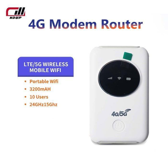 NDUP Routeur de Point Daccès Mobile WiFi 4G LTE WiFi Portable 4G WiFi débloqué avec Emplacement pour Carte SIM