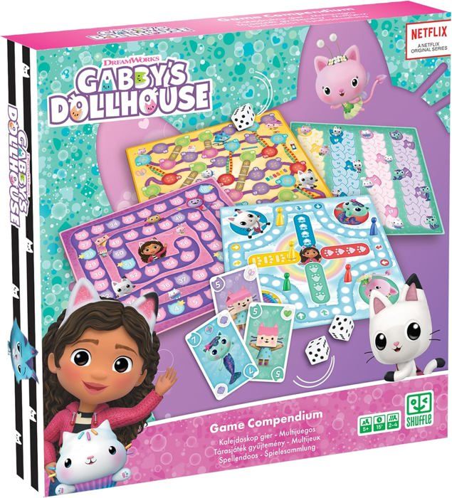 Multijeux Gabby Maison Magique - 4 Jeux Société Enfant Dès 5 Ans (2-4 Joueurs)