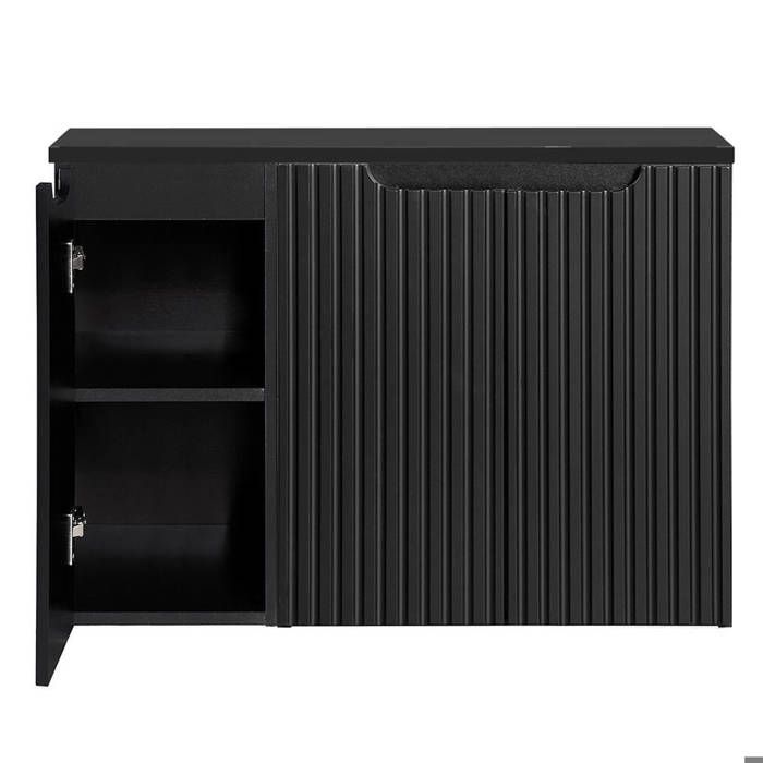 Meuble sous-lavabo NEWPORT avec 3 portes 90 x 60 x 40 cm noir Meuble sous-lavabo NEWPORT avec 3 portes 90 x 60 x 40 cm noir