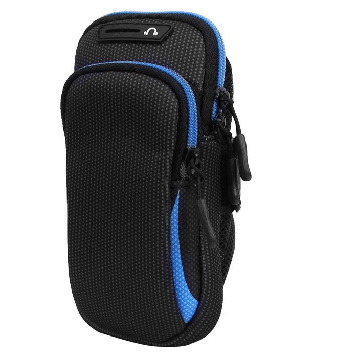 Sac de sport portable dextérieur pour course à pied multifonction avec poignet pochette pour téléphone de 6 pouces