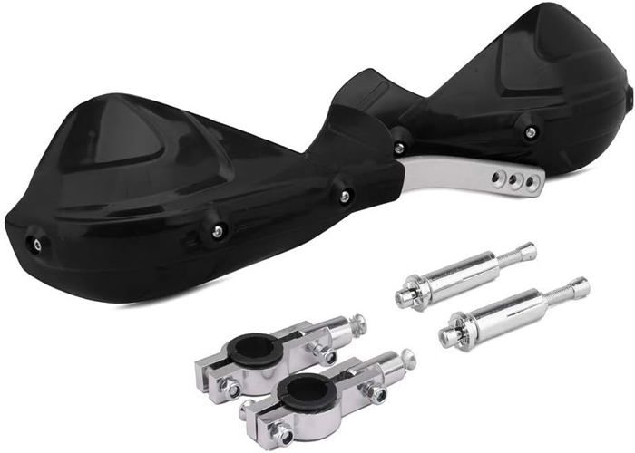 Protège-Mains Universels Moto VTT - Guidon 22mm-28mm, Protection Contre Pierres Et Vent Noir