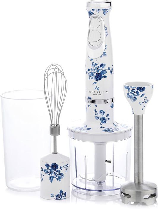 Mixer Design China Rose Mixeur Plongeur Électrique Laura Ashley 600W - Set 4 -en-1 Avec Fouet, Et Gobelet | Imprimé China Rose Bol Hachoir Mixer Design China Rose Mixeur Plongeur Électrique Laura Ashley 600W - Set 4 -en-1 Avec Fouet, Et Gobelet | Imprimé China Rose Bol Hachoir