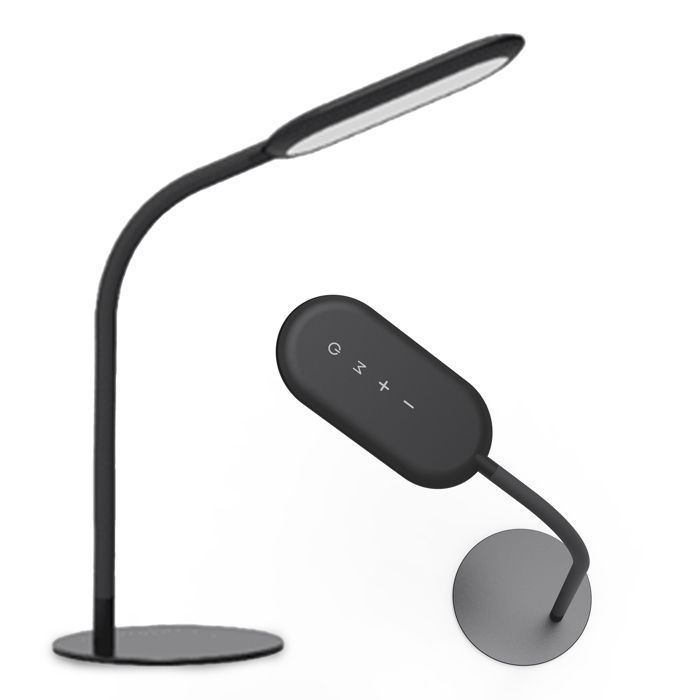 FISHTEC Lampe bureau LED tactile - 3 modes tête orientable design compact/éco. Idéale lecture travail et étude
