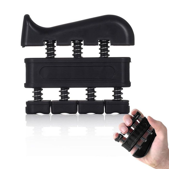 WeddHuis 2 Pcs Exerciseur Doigts Musculation Main - Renforceur Poignet Avant-Bras Avec 6 Niveaux Résistance Réglables, Soulage Fatigue Et Stress
