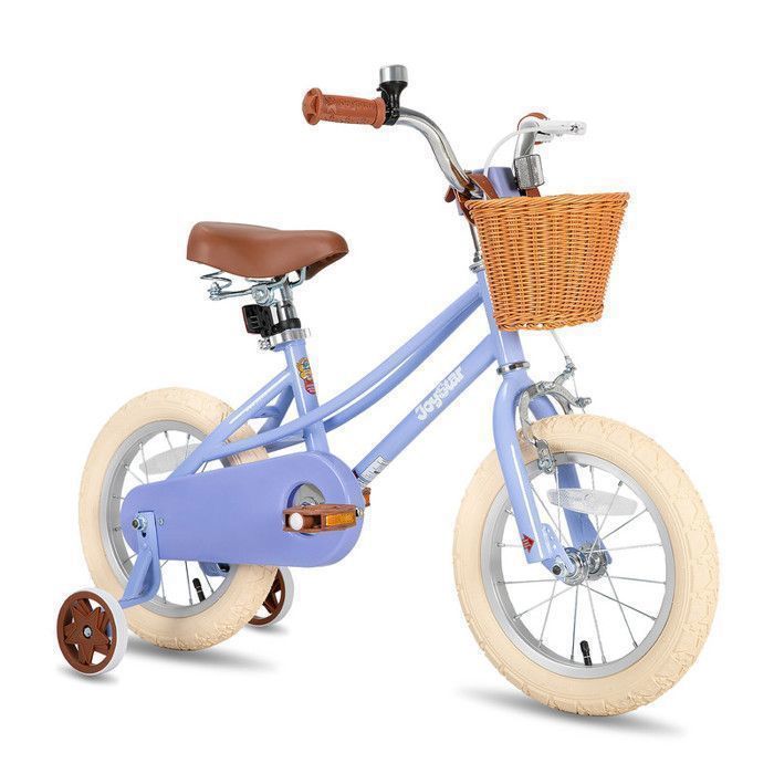 Ealtqund Vélo pour enfant de 14 pouces, garçons et filles, en alliage d' acier au carbone, vélo pour enfants à partir de 4 ans, véhicule de formation avec roues stabilisatrices réglable en hauteur