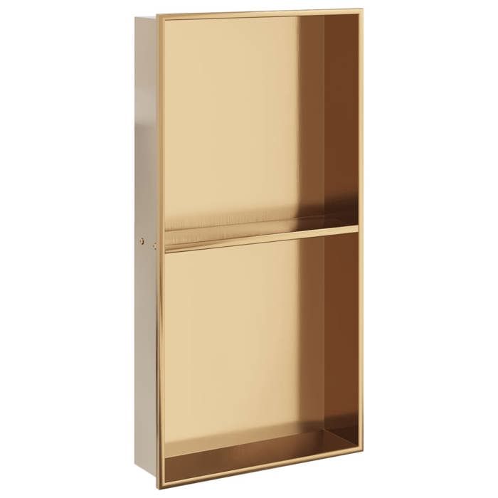 Niche de douche - XWO - Armoire de douche doré brossé 32x62x9 cm acier inoxydable @170