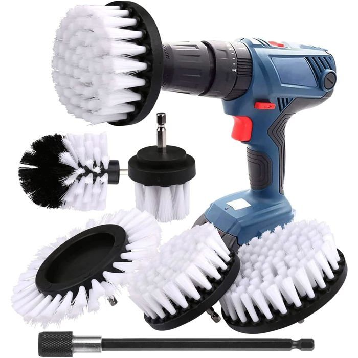 Brosse Nettoyage Perceuse 6PCS Brosse pour Perceuse Brosse Nettoyage pour Jantes Carrelage Tapis Baignoire Cuisine Toilettes Sol