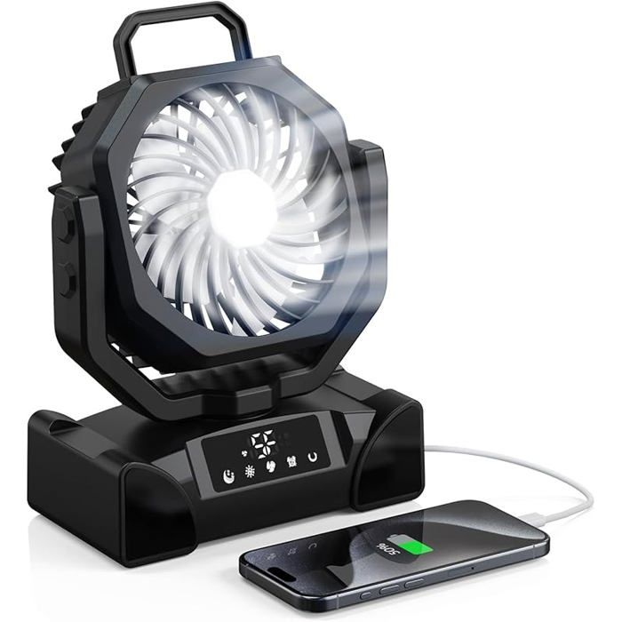 Ventilateur De Camping Sans Fil 20000 MAh Avec Télécommande.ventilateur