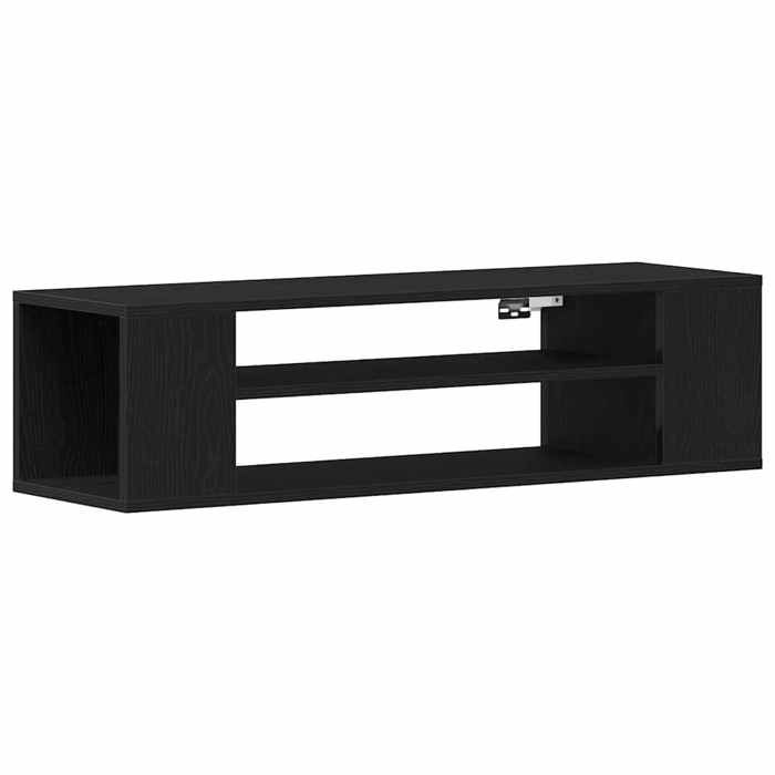 “RabaisMeuble TV/Armoire salon - Banc TV - KENNETH - Noir 100 x 30 x 26 5 cm Bois dingénierie Août302544