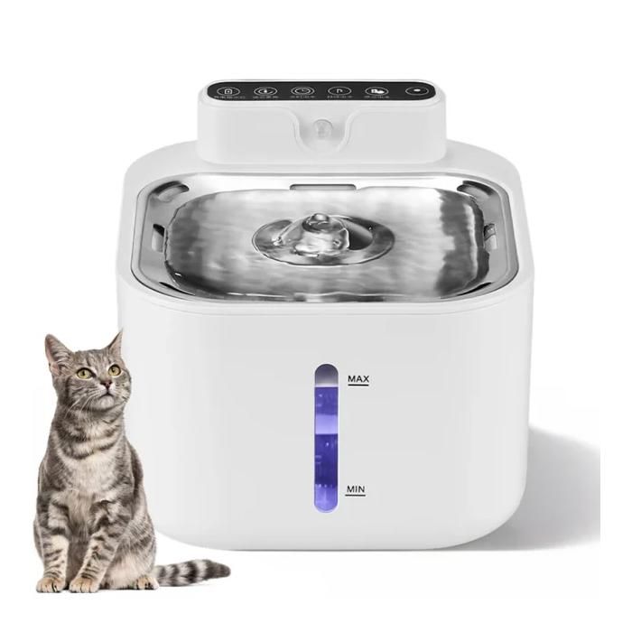 Meilleurs prix pour Fontaine a Eau Chat sans Fil pour Chat Chien，4L avec Detecteur de Mouvement Distributeur Eau Automatique a Batterie 5200mAh