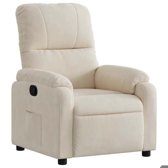 CHIC Fauteuil inclinable beige tissu microfibre - 75x895x1035 cm 897518 S11