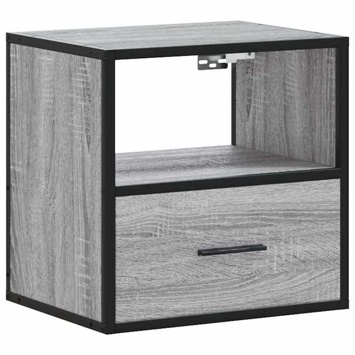 JILLS - (1 PC)Armoire de chevet Table de chevet - murale sonoma gris 40x31x39 5cm OCT58495830