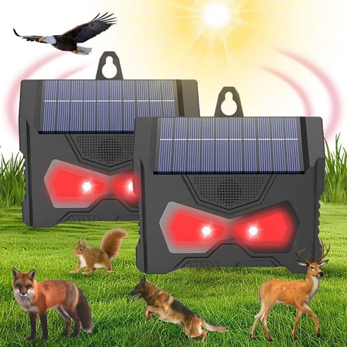 Comparer les prix de Répulsif Solaire pour Animaux Lot de 2 Lumières Clignotantes Rouges IP66