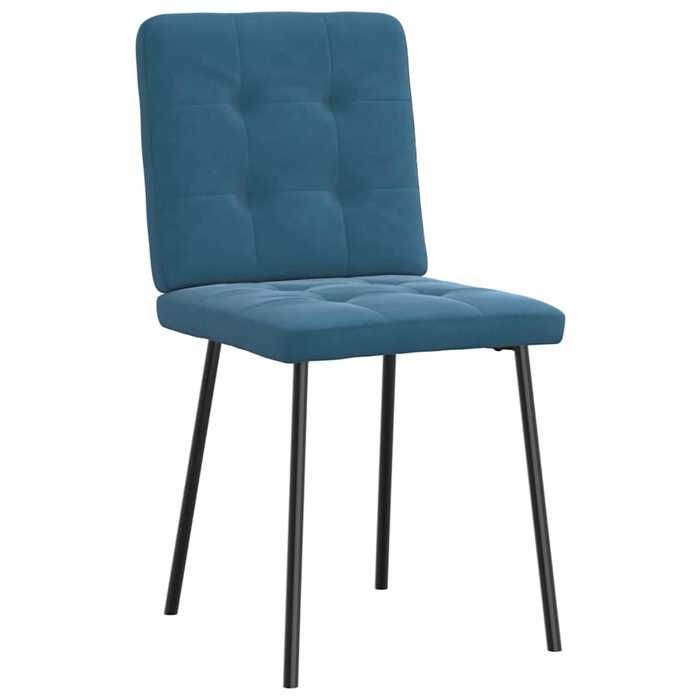 Chaises de salle à manger scandinaves - vidaxl - Lot de 2 - Bleu velours - 45x54x83 cm - Style classique intemporel