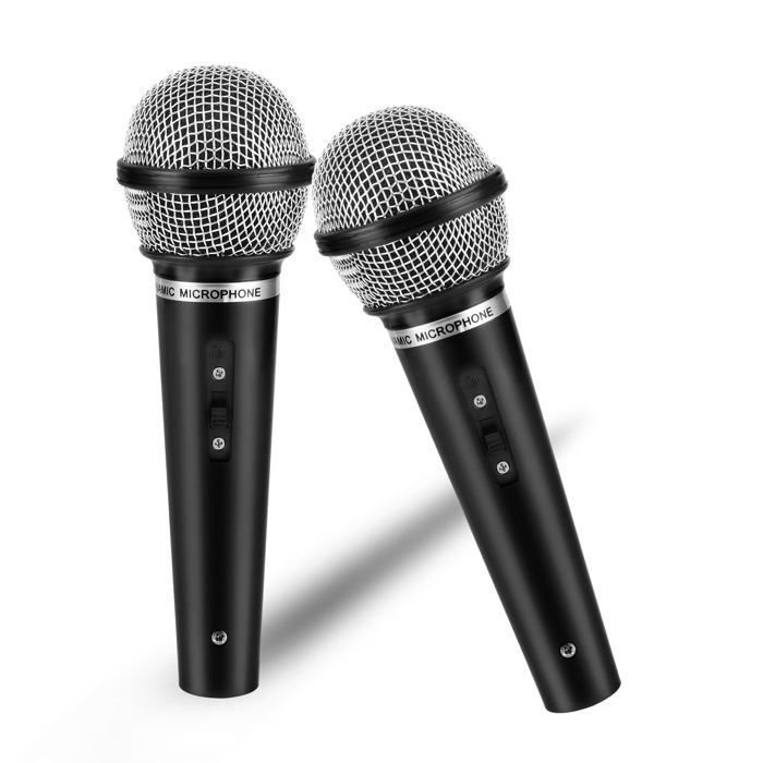 2 Microphones Simulés pour Enfants en Plastique - Pour Karaoké Déguisement Scène - Jouet de Fête dAnniversaire