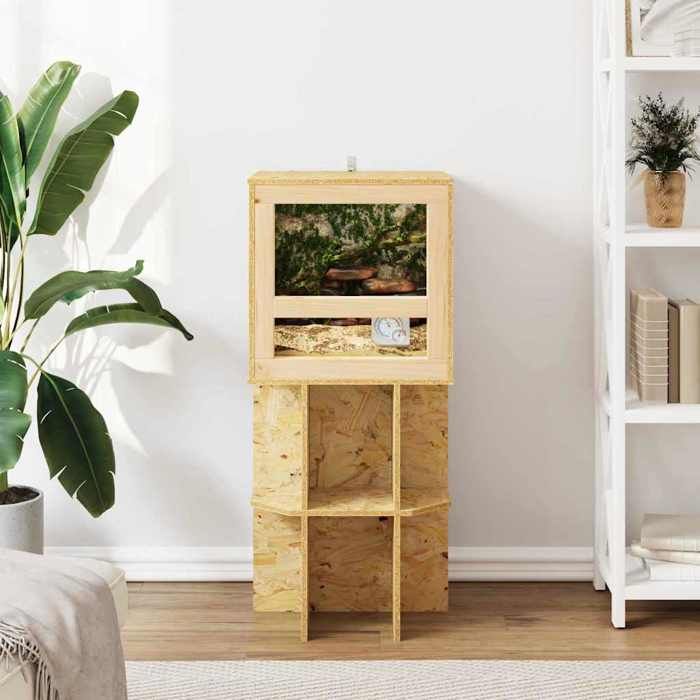 Meilleurs prix pour Base de Terrarium avec étagère Marron 40 x 40 x 50 cm OSB- MOTHINESSTO