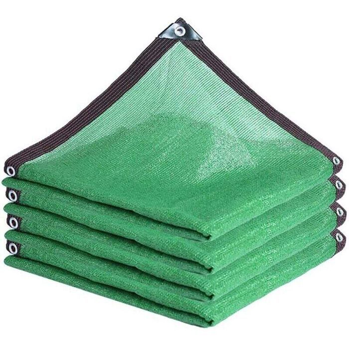 Voile dombrage rectangulaire - MICH® - 3x3 m - Vert - HDPE haute densité - Bords renforcés - Respirant