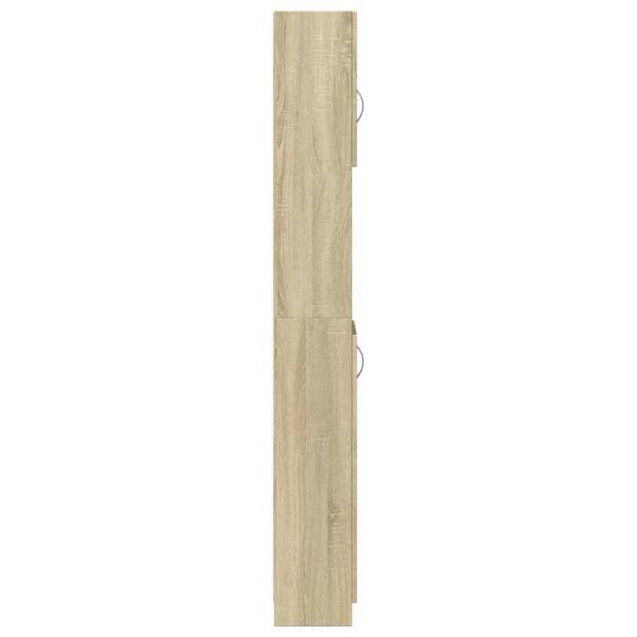 Soldes Printemps Armoire de salle de bain - SOLOMOON - Meuble wc - Chêne sonoma 32x255x190 cm Aggloméré SSS2023