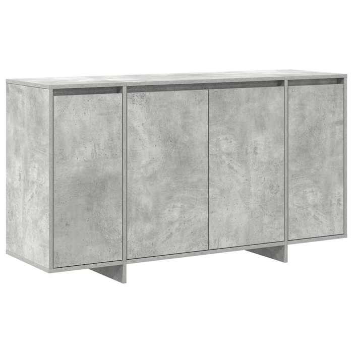 Sarazyj®Buffet de Cuisine KENNETH - ENFILADE - Armoire Bas vitrine Gris béton 135x41x75cm - Bois dingénierie - 951962