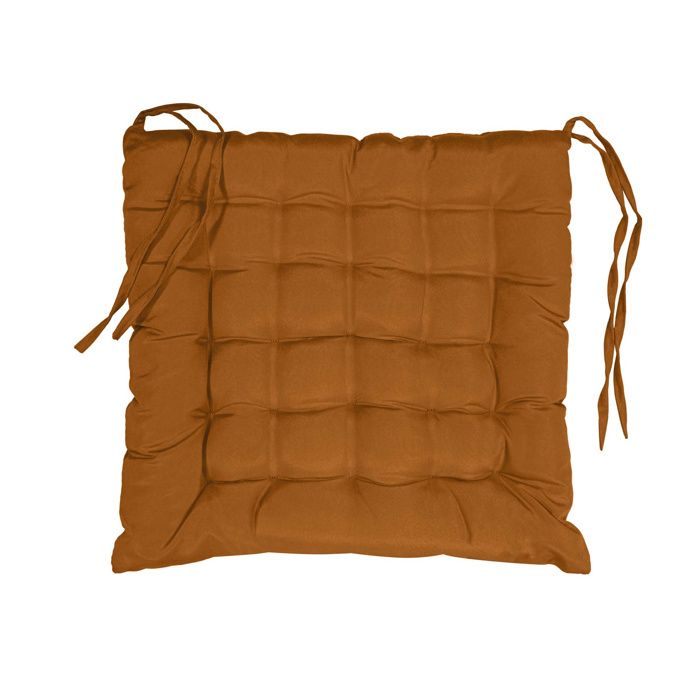 Assise matelassée 40 x 40 cm Essentiel Camel - Coussin de chaise polyester uni Assise matelassée 40 x 40 cm Essentiel Camel - Coussin de chaise polyester uni