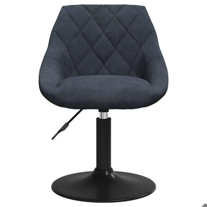 Confortable Chaises pivotantes à manger (4 pcs) Applications larges 110 kg par siège gris foncé velours__19739
