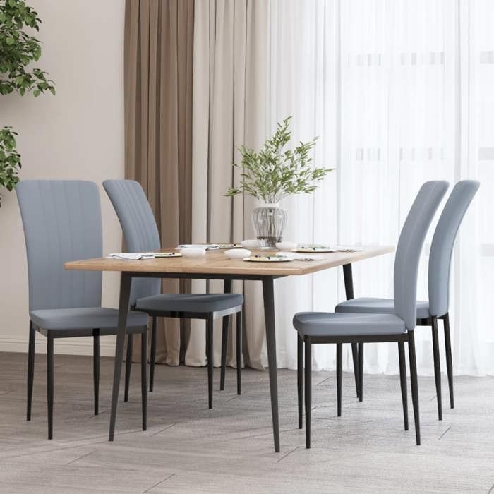 SALE 2026Chaises à manger lot de 4 - moderne-design - velours - gris clair - 42x57 5x95 cm 827ivp29z3023