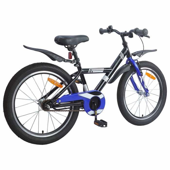 Vélo pour enfants(garçon/fille) 18 Pouces pour les 5-7 ans - acier - noir - réglable - 123x51x78 cm 2806587（Vélo）