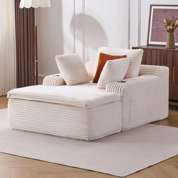 VUENOR canapé de sol 165x112x63 cm beige - mousse haute densité sans montage