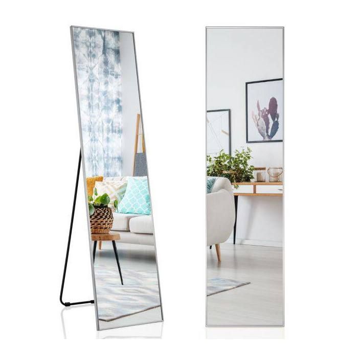 Miroir sur pied 160 x 40 cm miroir mural plein pied pour chambre dressing ou entrée