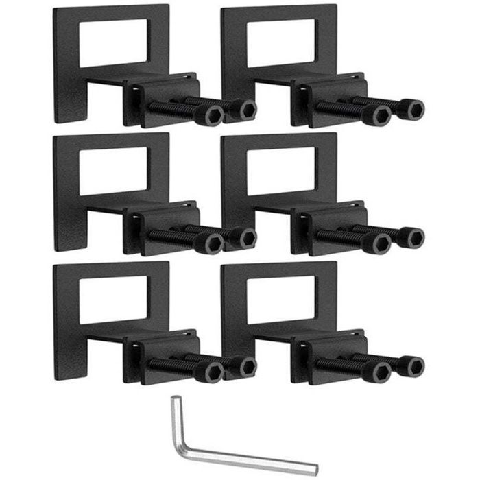 Lot de 6 supports de matelas antidérapants pour cadre de lit - En métal - réglables - Pour cadre de lit en métal Lot de 6 supports de matelas antidérapants pour cadre de lit - En métal - réglables - Pour cadre de lit en métal
