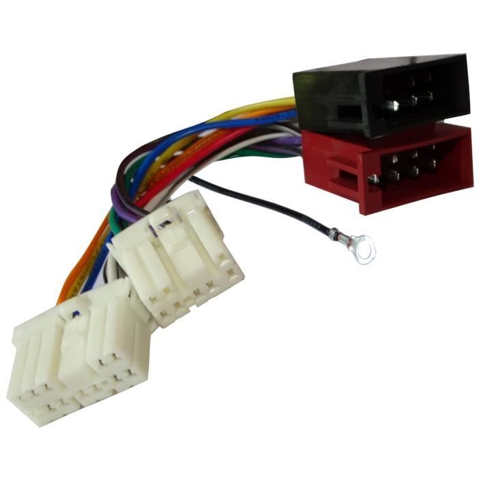 AERZETIX- Adaptateur faisceau câble fiche ISO USB RCA autoradio - C40120