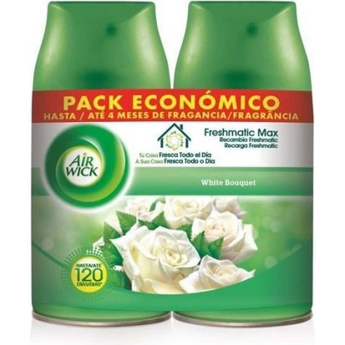 Recharge pour désodorisant Air Wick FreshMatic Duplo White Bouquet 2 x 250 ml Multicolore