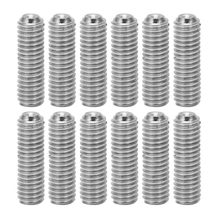 6 Pièces Goupilles Pont Guitare Alliage Zinc + Selle, Écrou, Extracteur - Accessoires Guitare Acoustique