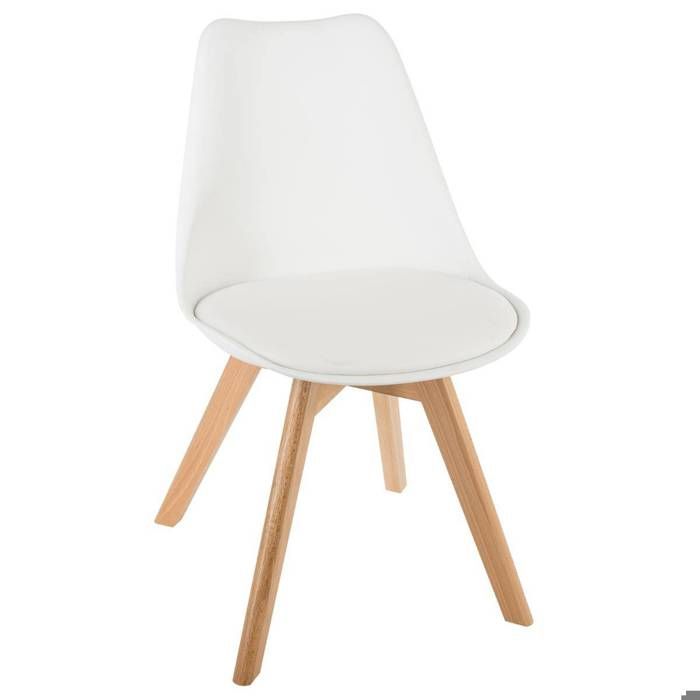 Chaise Baya pieds hêtre blanc - Atmosphera Créateur dintérieur Chaise Baya pieds hêtre blanc - Atmosphera Créateur dintérieur
