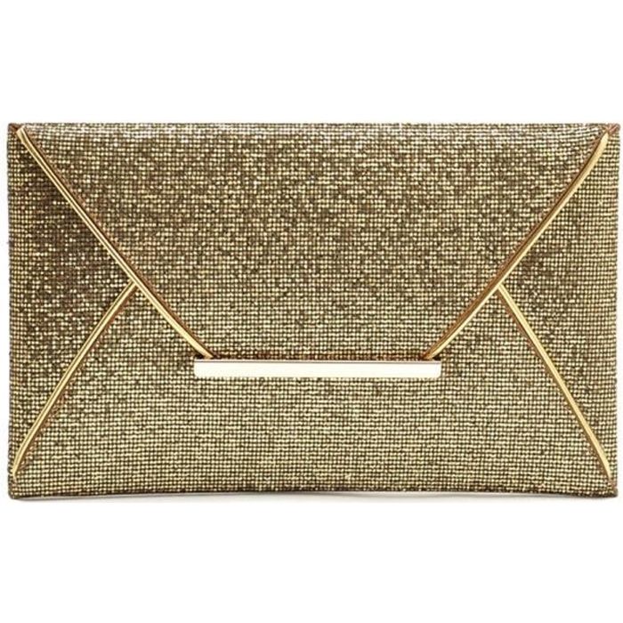 pochette soiree doree