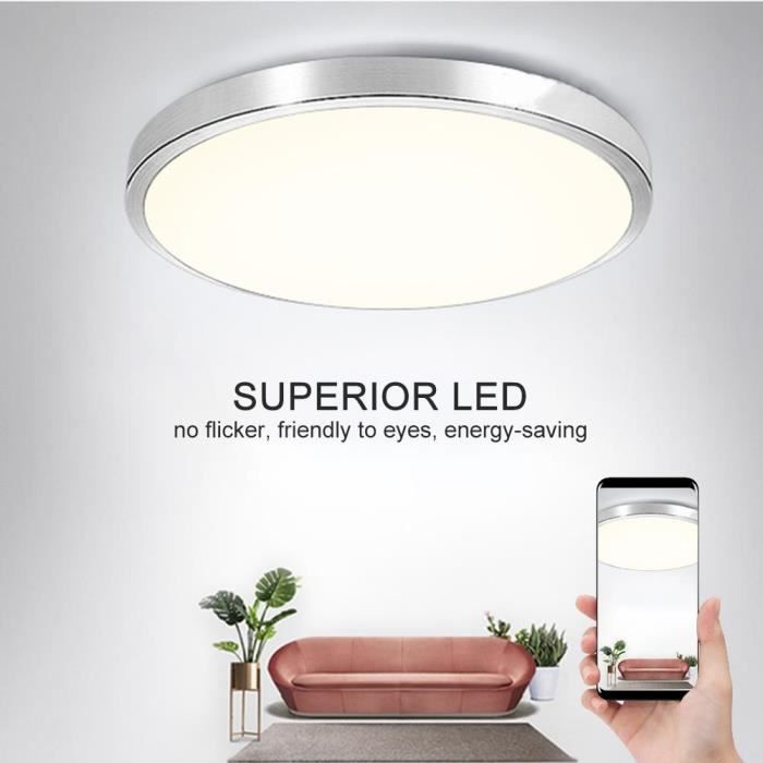 Plafonnier Led, Rond Lampe De Plafond 32W, Moderne Luminaire Plafonnier