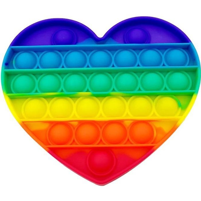 Push Pop It Fidget Sensory Toy En Forme De Coeur Multicolore Sont Adaptes A L Autisme Pour Soulager Le Stress Et L Anxiete Cdiscount Jeux Jouets
