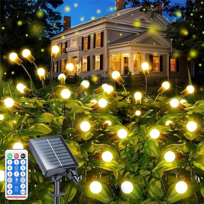4 Pièces Lampe Solaire Exterieur Jardin,8 LED Lumiere Solaire