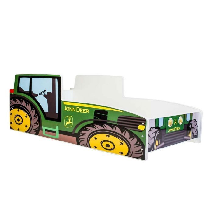 Lit enfant tracteur - vert 140x70 - 1001JOUETS - Jaune - Panneau bois stratifié