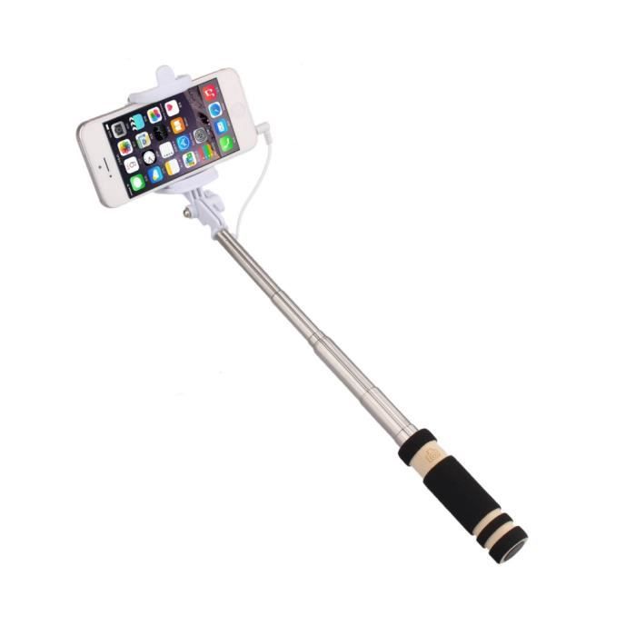 Mini Perche Selfie pour CROSSCALL TREKKER-X4 Smartphone avec Cable