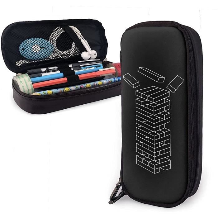 Hztyyier étui à Crayons Grande Capacité, Trousse Scolaire Multifonctionnelle Avec Fermeture éclair Pour Bureau, Stationnaire (Noir