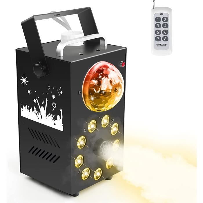 Machine à fumée 700 W 9 LED avec boule disco télécommande