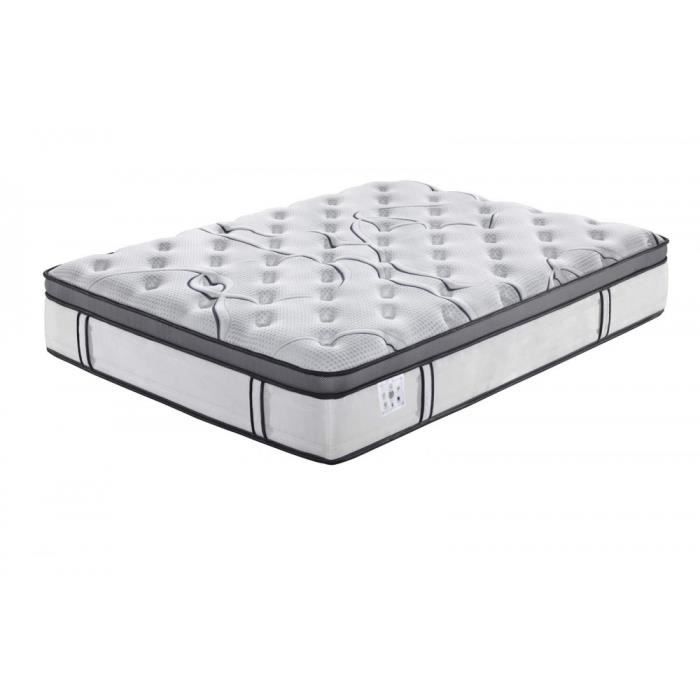 Matelas Venise 140x200 multi-technologies Ep 32cm Mémoire de forme (60 kg/m3) Latex (70 kg/m3) Ressorts ensachés (H:20cm)
