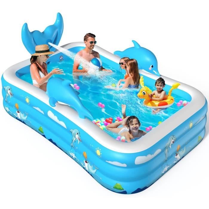 Taiker Piscines Gonflables, Piscines Pour Enfants, Piscines Familiales Grande Piscine Familiale Pour Enfants Adultes Bebes Tout Petits Exterieur Jardin Cour 2413 Cm