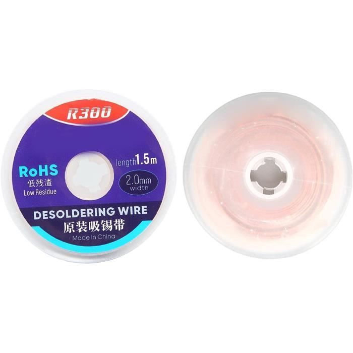 Lesnow Lot De 3 Mèches Tressées à Dessouder Sans Nettoyage - Outil De Retrait De Soudure, Mèche à Dessouder Utilisée Pour Enlever La Soudure Et Démonter Les Composants électriques