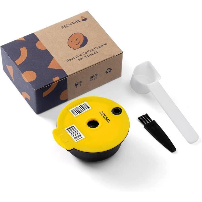 Pods Tassimo réutilisables 220ml PP Plastique Filtre à capsules de café